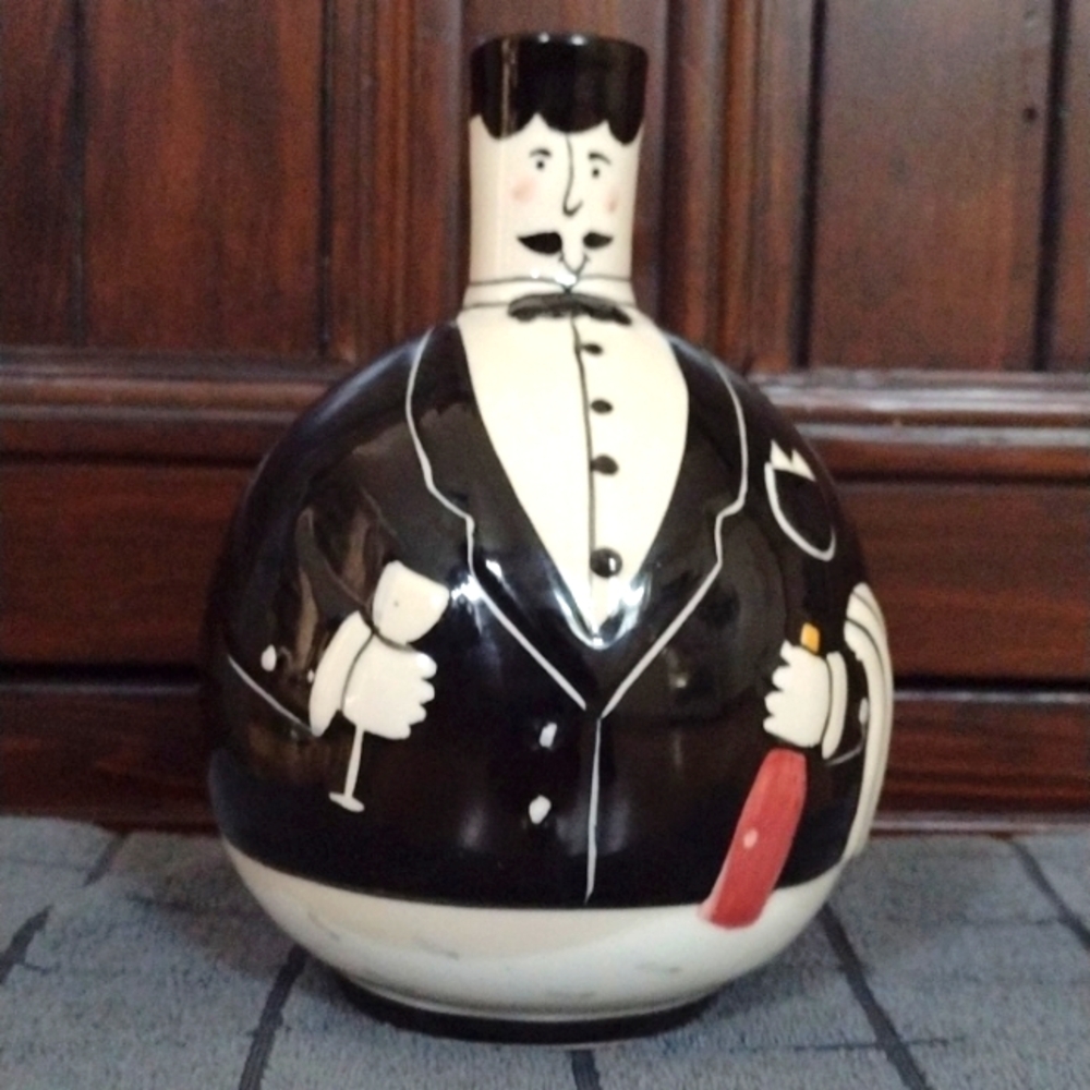 Dansk Butler Cruet Vinegar/ Oil Hand- Painted No Spout